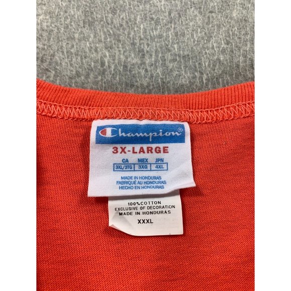 Champion 100% Cotton Vintage Short Sleeve Crew Tee Shirt (Men's 3XL)‎ Coral - Picture 3 of 9